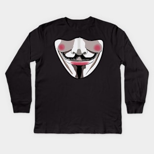 Anonymous Mask Kids Long Sleeve T-Shirt